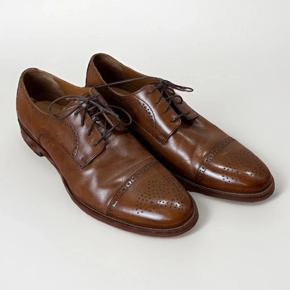 Johnston &‎ Murphy Men's Conard 2.0 Cap Toe Oxford Brown Leather 10.5